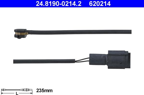 ATE 24.8190-0214.2 - Warning Contact, brake pad wear autospares.lv
