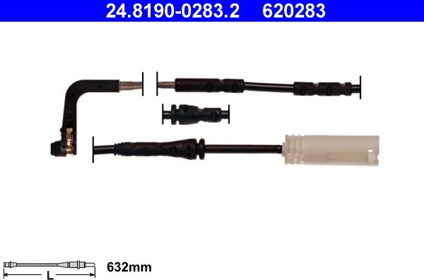 ATE 24.8190-0283.2 - Warning Contact, brake pad wear autospares.lv