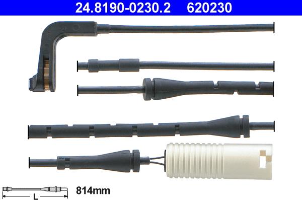 ATE 24.8190-0230.2 - Warning Contact, brake pad wear autospares.lv