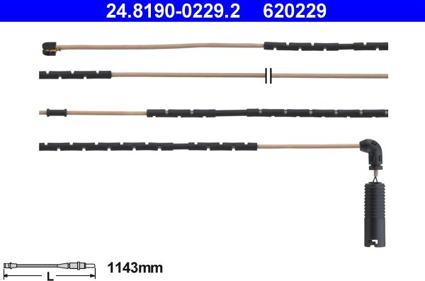 ATE 24.8190-0229.2 - Warning Contact, brake pad wear autospares.lv