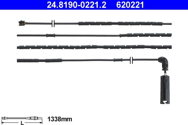 ATE 24.8190-0221.2 - Warning Contact, brake pad wear autospares.lv