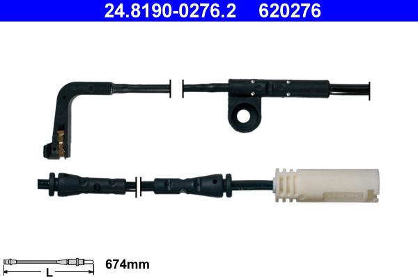 ATE 24.8190-0276.2 - Warning Contact, brake pad wear autospares.lv