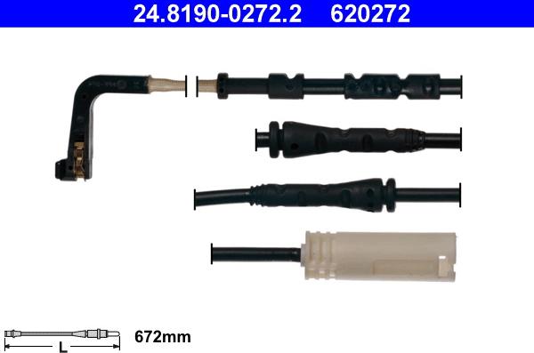 ATE 24.8190-0272.2 - Warning Contact, brake pad wear autospares.lv