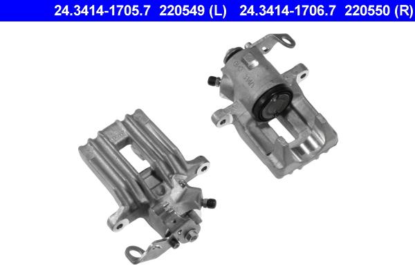 ATE 24.3414-1706.7 - Brake Caliper autospares.lv