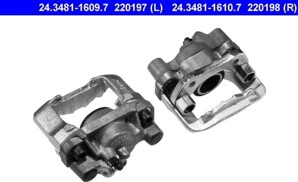 ATE 24.3481-1609.7 - Brake Caliper autospares.lv