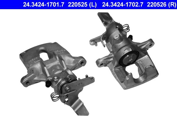 ATE 24.3424-1701.7 - Brake Caliper autospares.lv