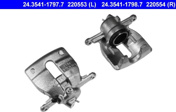 ATE 24.3541-1798.7 - Brake Caliper autospares.lv