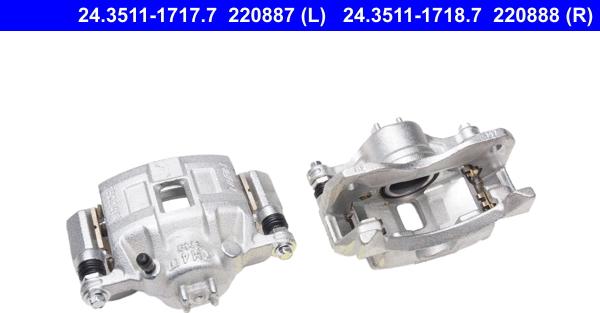 ATE 24.3511-1718.7 - Brake Caliper autospares.lv