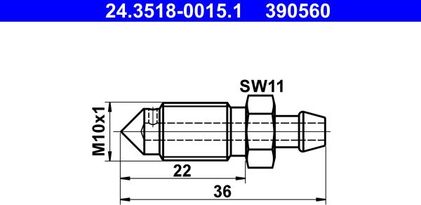 ATE 24.3518-0015.1 - Breather Screw / Valve autospares.lv