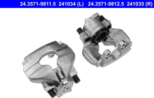 ATE 24.3571-9811.5 - Brake Caliper autospares.lv