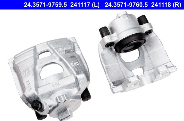 ATE 24.3571-9760.5 - Brake Caliper autospares.lv