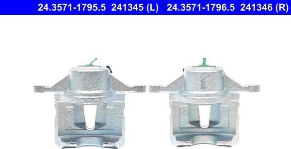 ATE 24.3571-1795.5 - Brake Caliper autospares.lv