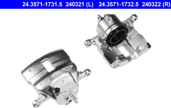 ATE 24.3571-1731.5 - Brake Caliper autospares.lv