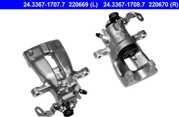 ATE 24.3367-1708.7 - Brake Caliper autospares.lv