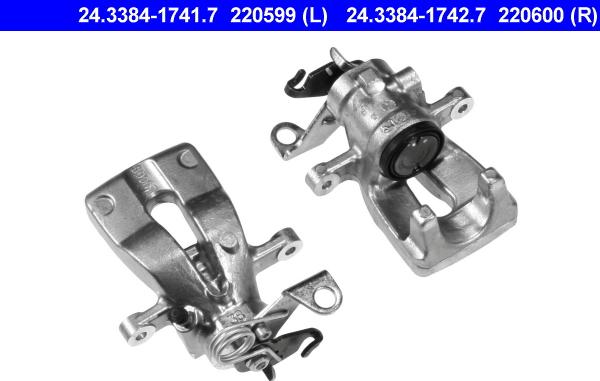 ATE 24.3384-1742.7 - Brake Caliper autospares.lv