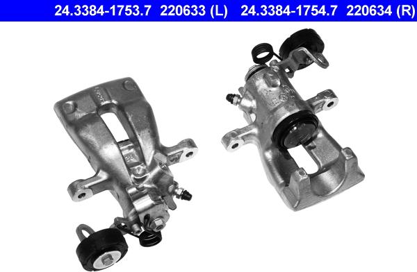 ATE 24.3384-1754.7 - Brake Caliper autospares.lv