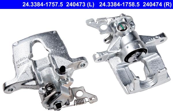 ATE 24.3384-1758.5 - Brake Caliper autospares.lv