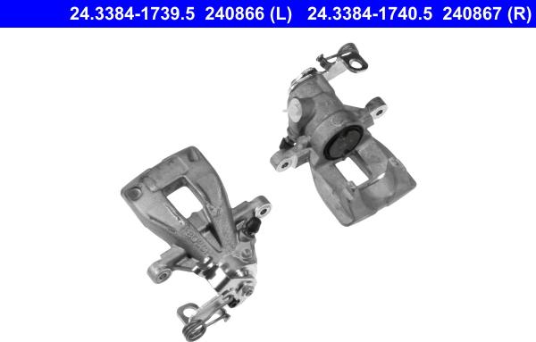 ATE 24.3384-1740.5 - Brake Caliper autospares.lv