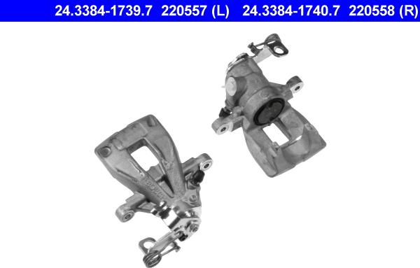 ATE 24.3384-1740.7 - Brake Caliper autospares.lv