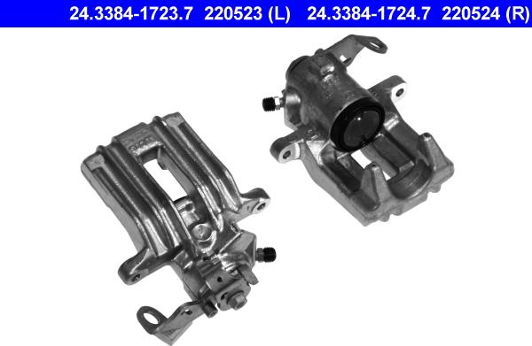 ATE 24.3384-1724.7 - Brake Caliper autospares.lv