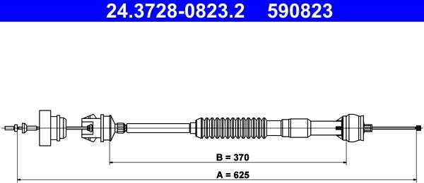 ATE 24.3728-0823.2 - Clutch Cable autospares.lv