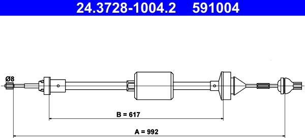 ATE 24.3728-1004.2 - Clutch Cable autospares.lv