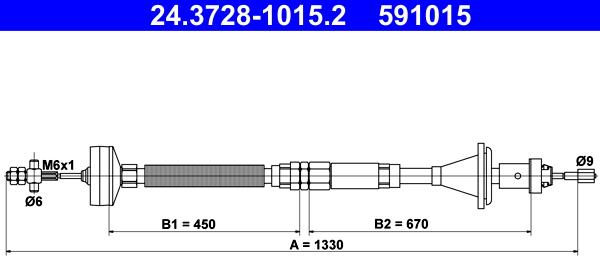 ATE 24.3728-1015.2 - Clutch Cable autospares.lv