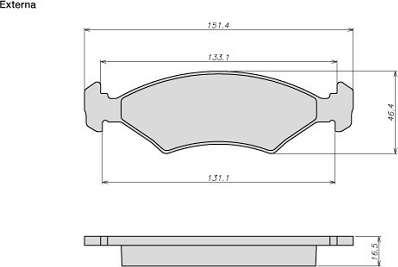 ATE-BR 8026 - Brake Pad Set, disc brake autospares.lv