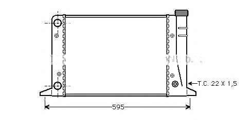 AUDI 811121253 - Radiator, engine cooling autospares.lv