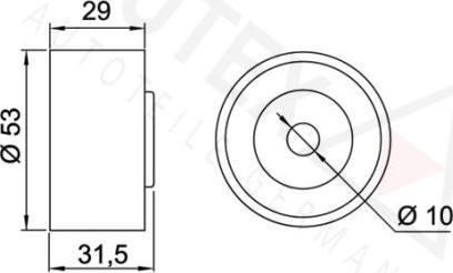 Autex 641944 - Deflection / Guide Pulley, timing belt autospares.lv