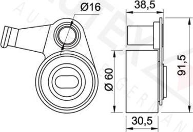 Autex 641955 - Tensioner Pulley, timing belt autospares.lv