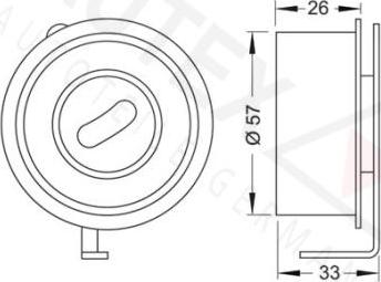 Autex 641969 - Tensioner Pulley, timing belt autospares.lv