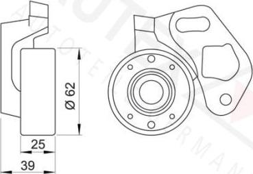 Autex 641922 - Tensioner Pulley, timing belt autospares.lv