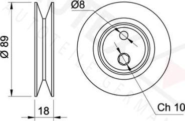 Autex 641491 - Tensioner Pulley, v-belt autospares.lv