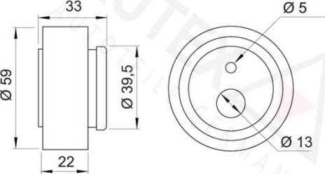 Autex 641405 - Tensioner Pulley, timing belt autospares.lv