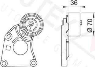 Autex 641549 - Tensioner Lever, timing belt autospares.lv