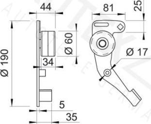 Autex 641509 - Tensioner Pulley, timing belt autospares.lv