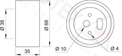 Autex 641507 - Tensioner Pulley, timing belt autospares.lv