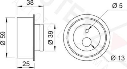 Autex 641514 - Tensioner Pulley, timing belt autospares.lv