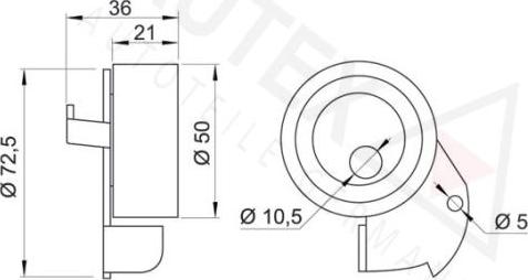 Autex 641628 - Tensioner Pulley, timing belt autospares.lv