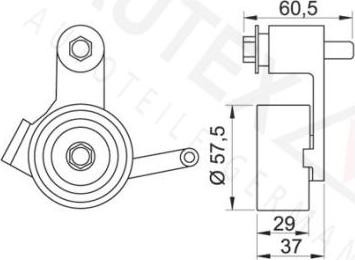 Autex 641671 - Tensioner Pulley, timing belt autospares.lv