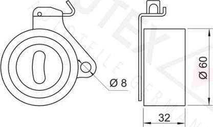 Autex 641191 - Tensioner Pulley, timing belt autospares.lv