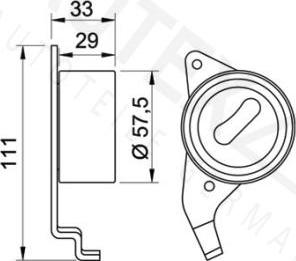 Autex 641806 - Tensioner Pulley, timing belt autospares.lv