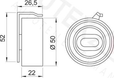 Autex 641355 - Tensioner Pulley, timing belt autospares.lv