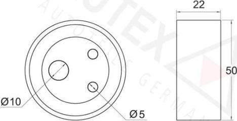 Autex 641318 - Tensioner Pulley, timing belt autospares.lv