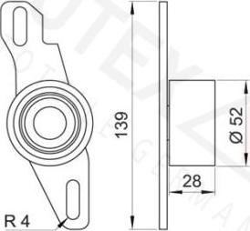 Autex 641235 - Tensioner Pulley, timing belt autospares.lv