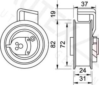 Autex 641271 - Tensioner Pulley, timing belt autospares.lv