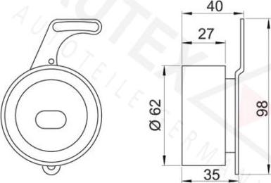 Autex 641709 - Tensioner Pulley, timing belt autospares.lv