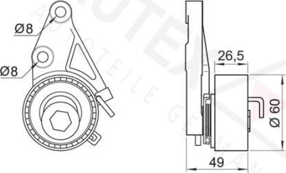 Autex 641775 - Tensioner Pulley, timing belt autospares.lv