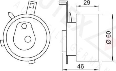 Autex 641776 - Tensioner Pulley, timing belt autospares.lv